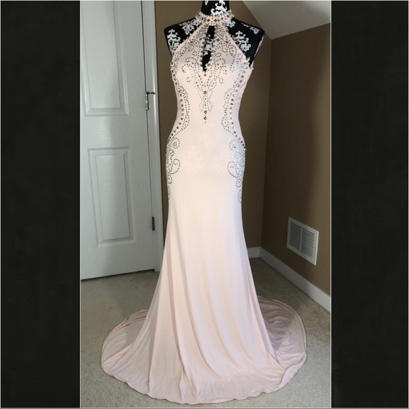 Pink/Silver Jovani Formal Gown - Picture 2 of 6